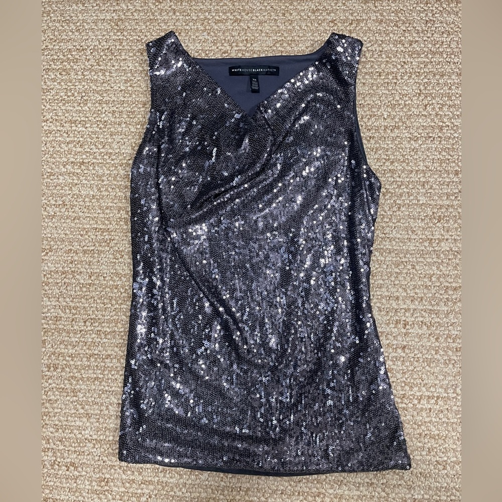 White House Black Market Sequin front tank
